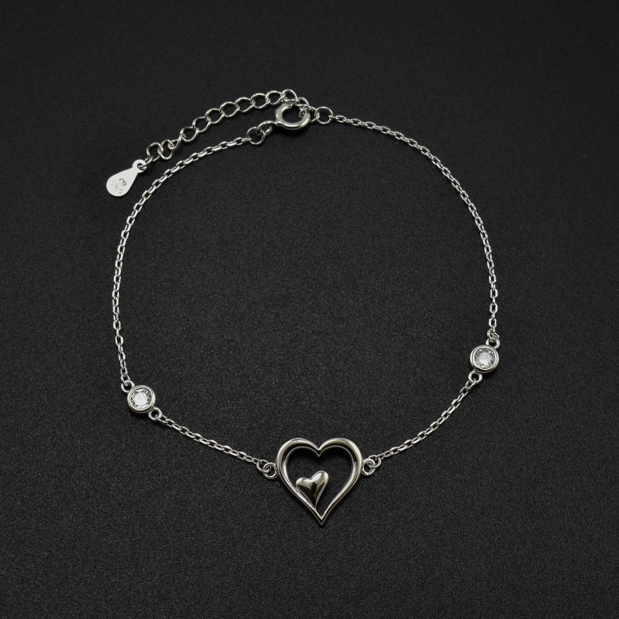 Bratara dama din argint  ”Sweet Heart”
