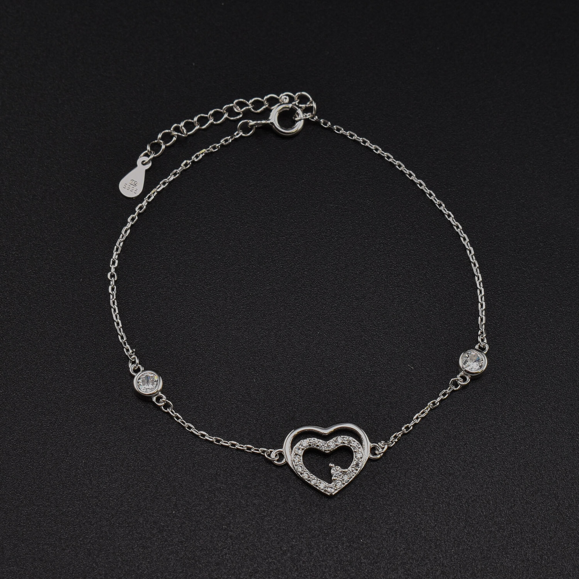Bratara dama din argint ” Loved Heart”