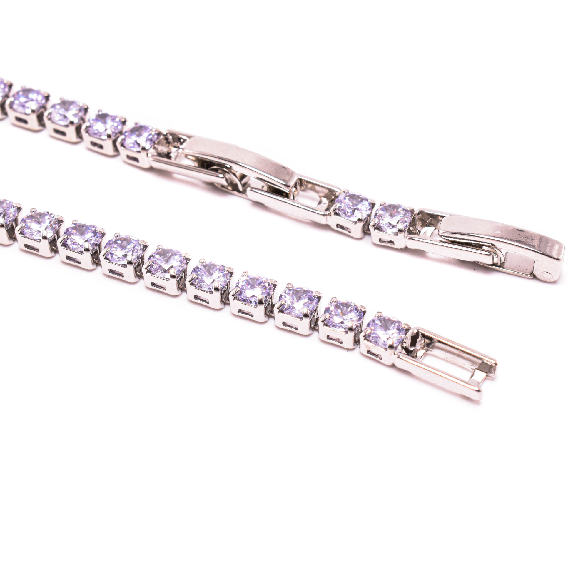 Bratara dama, tip tennis, cristale swarovski, placata cu aur 18K