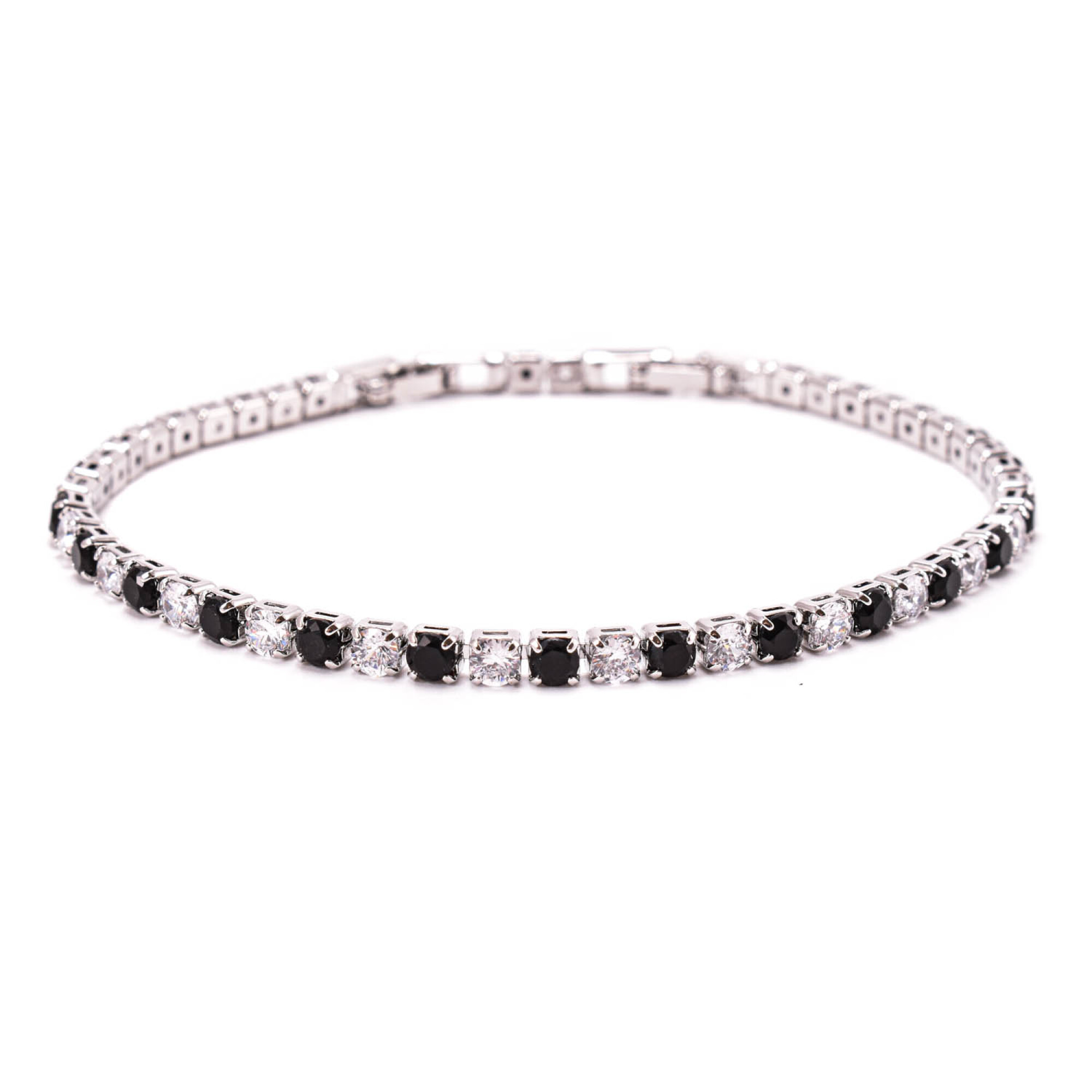 Bratara Tennis cu cristale swarovski placata cu aur alb 18K 