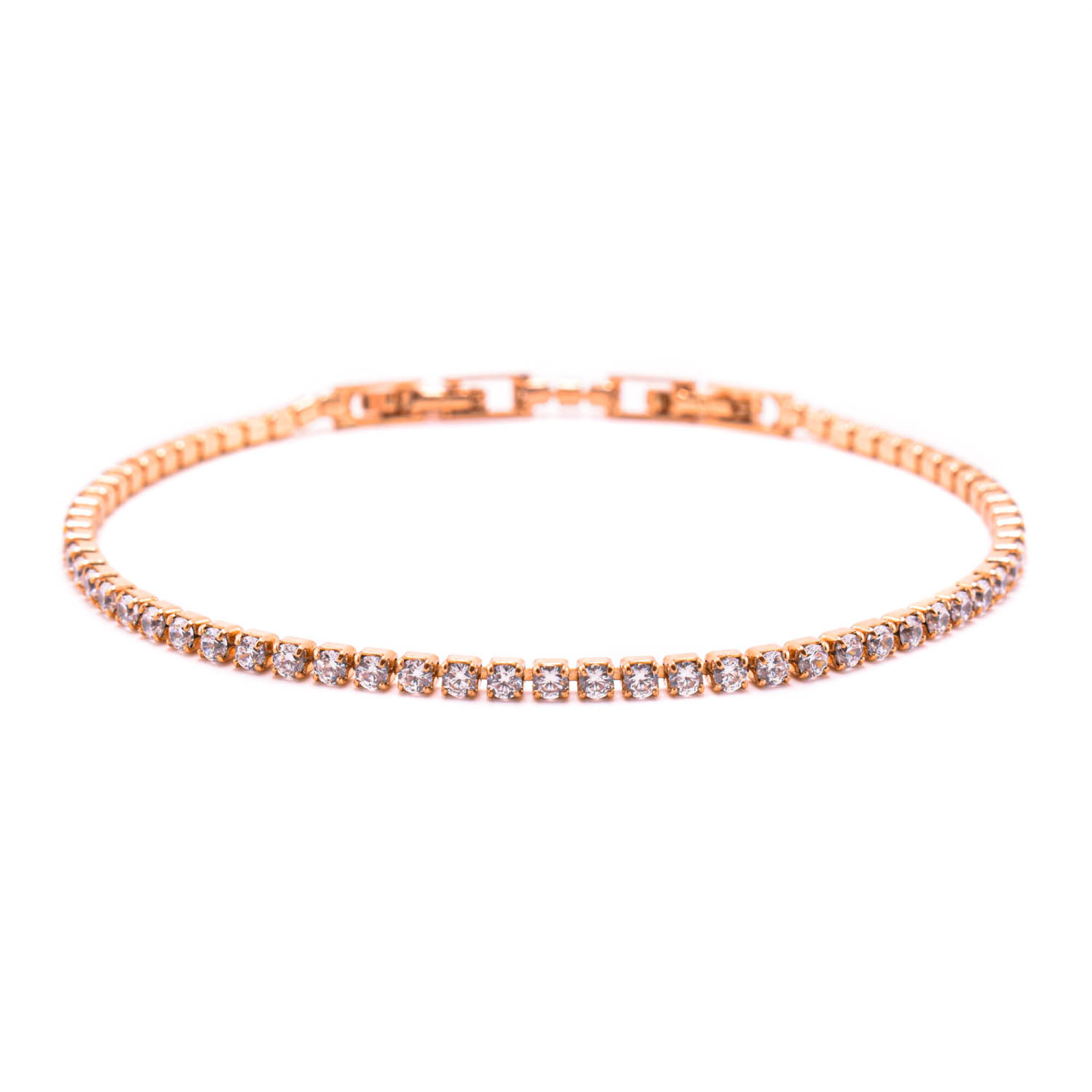 Bratara Tennis cu cristale swarovski placata cu aur 18K 