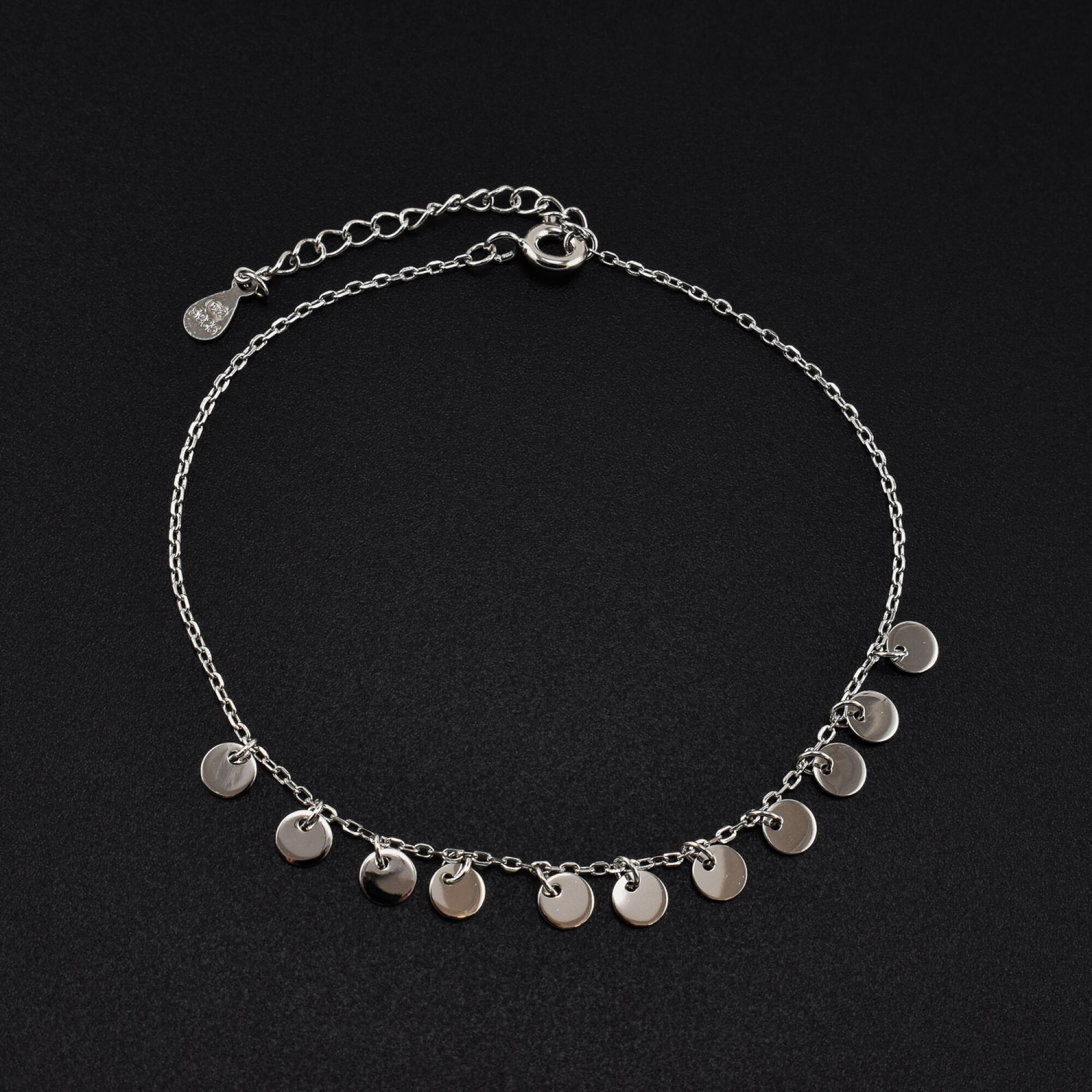 Bratara dama din argint cu accesorii in forma de banuti