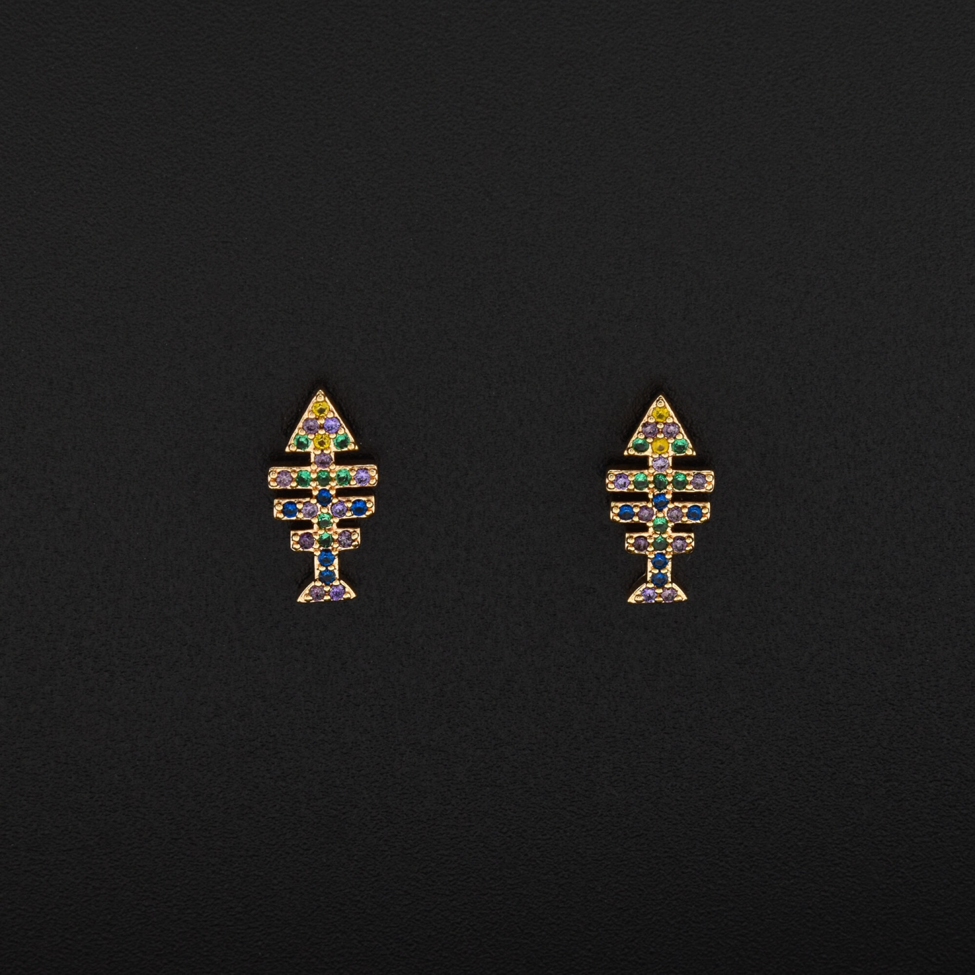 Cercei dama placati cu aur 18K si cristale swarovski