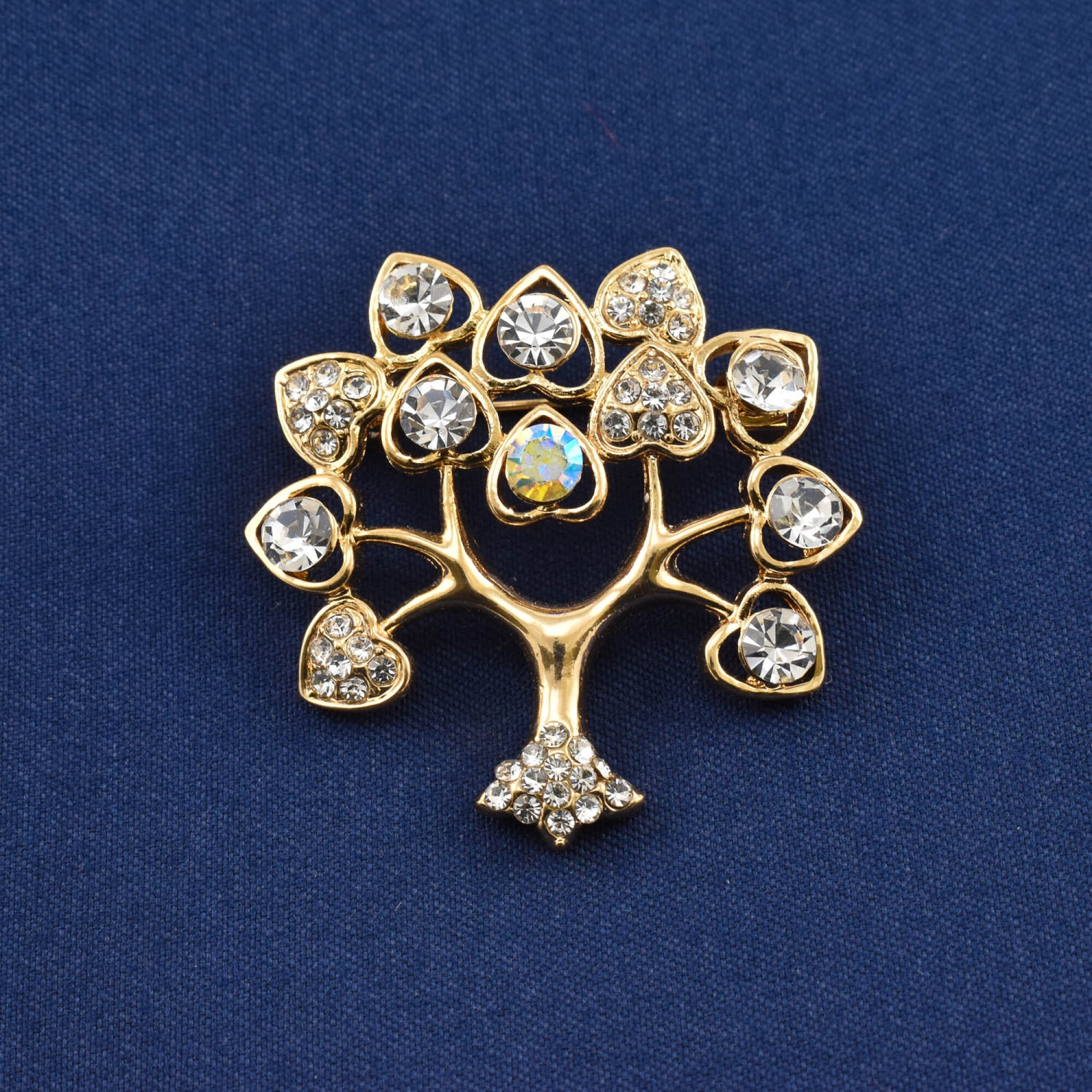 Brosa "Copacel" cu cristale zirconia