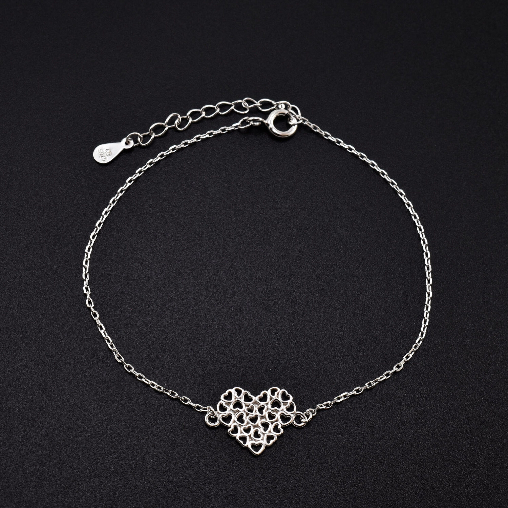 Bratara dama din argint cu accesoriu in forma de inima BDAG-B-97