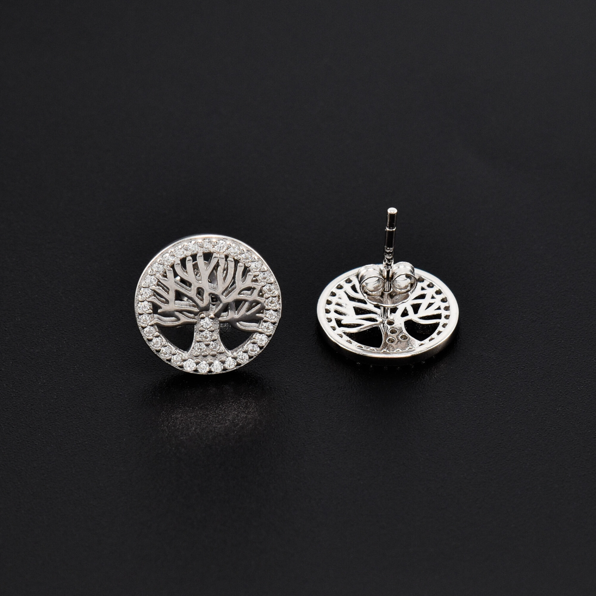 Mordrin adventure Define Cercei dama din argint ,,Copacul vietii'' si cristale swarovski - Minier