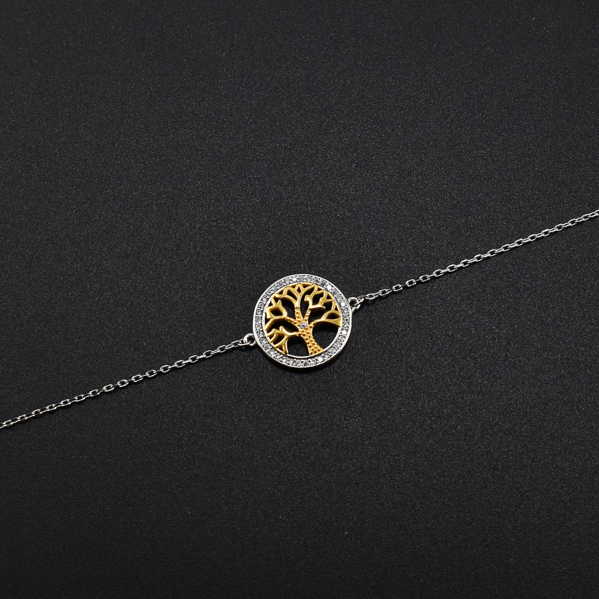 Bratara dama din argint placata cu aur cu cristale swarovski 18k BDAG-B-47