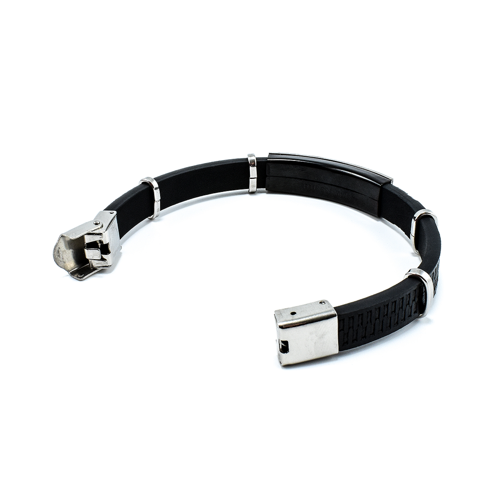 Bratara barbati din piele multistrat si accesoriu din otel inoxidabil