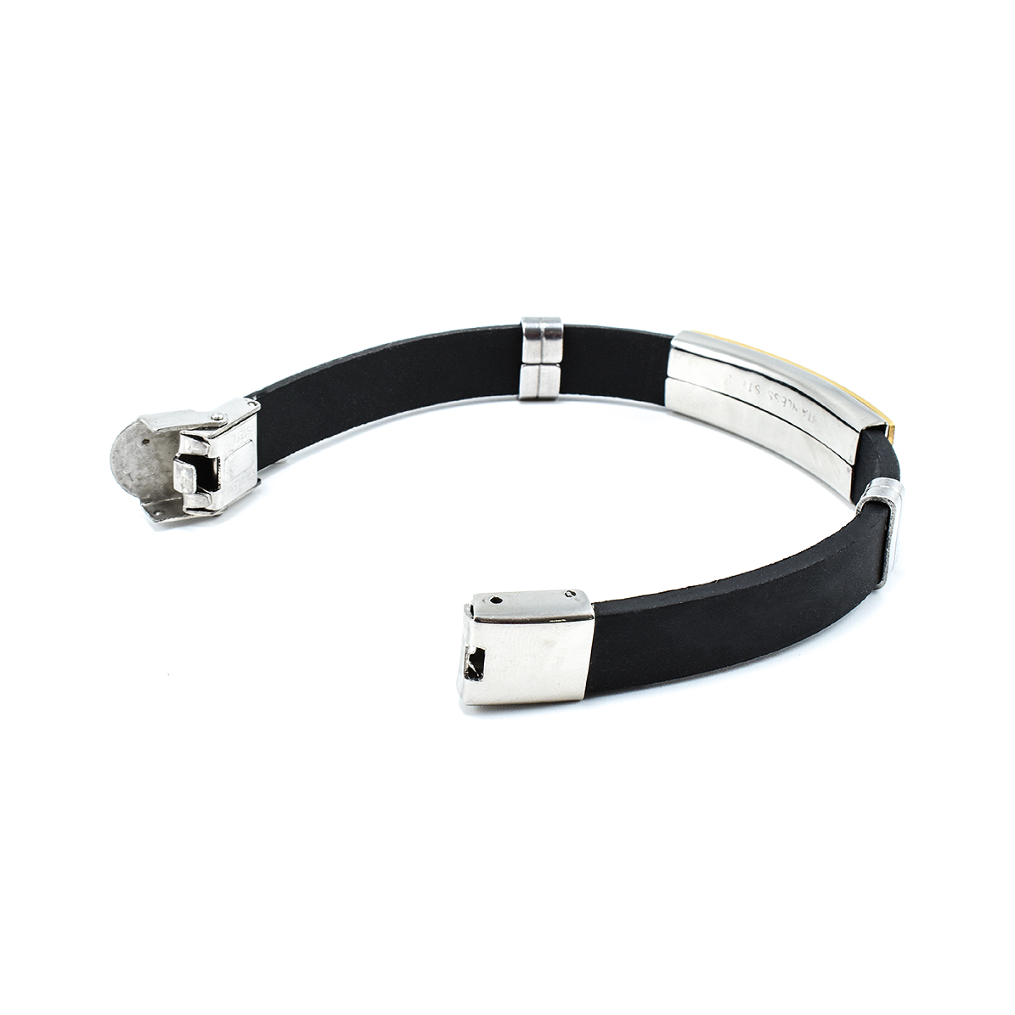 volunteer sphere Arctic Bratara barbati din silicon si accesoriu din otel inoxidabil si otel -  Minier