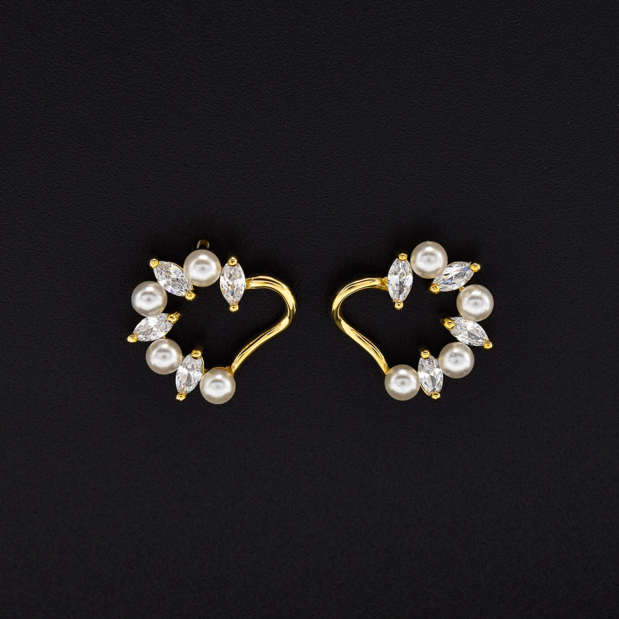 Cercei dama, ace din argint, placati cu aur 18K BGP-AG-C-33