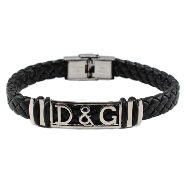 Bratara barbati cu accesoriu D & G din otel inoxidabil