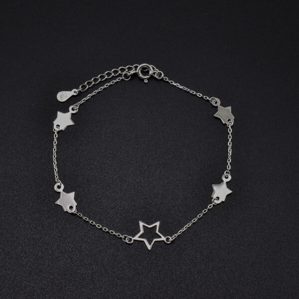 Bratara dama din argint simpla ”Five stars”