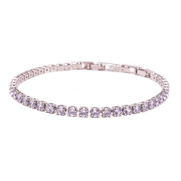 Bratara dama, tip tennis, cristale swarovski, placata cu aur 18K