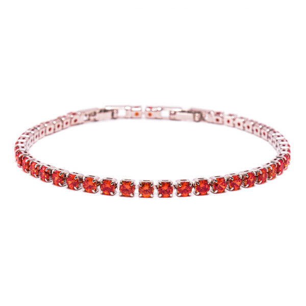Bratara dama, tip tennis, cristale swarovski, placata cu aur 18K