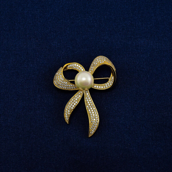 Brosa "Funda", placata cu aur 18K 