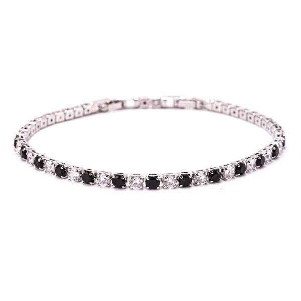 Bratara Tennis cu cristale swarovski placata cu aur alb 18K 