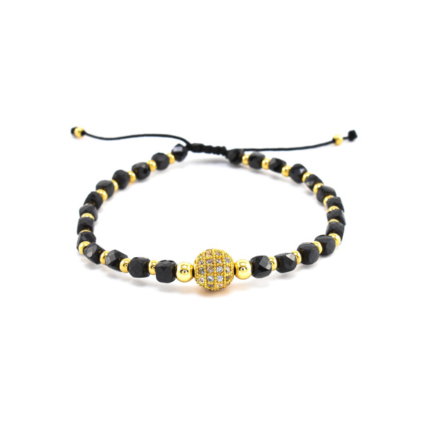 Bratara dama din spinel cu accesorii placate cu aur 18K si cristale swarovski