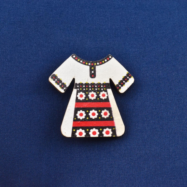 Martisor brosa "Rochita populara" cu motive traditionale