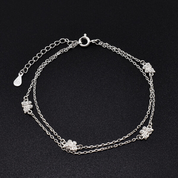 Bratara dama din argint cu accesorii in forma de fluturi