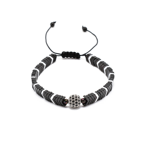 Bratara barbati din otel inoxidabil cu bila Shamballa BBB-286