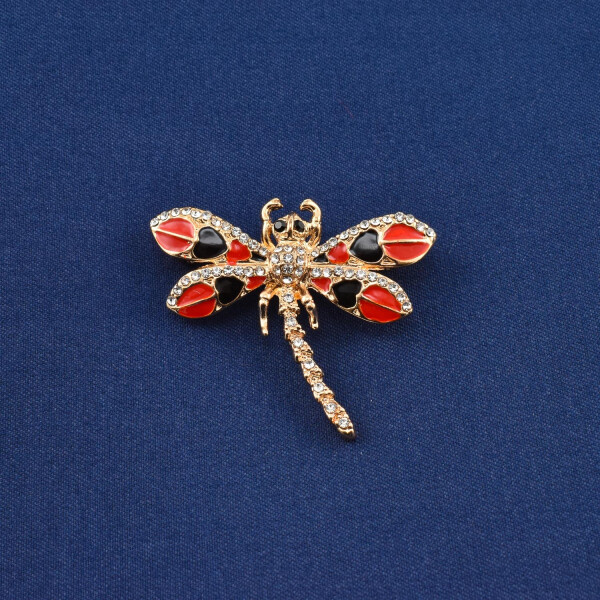 Brosa "Libelula" cu cristale zirconia