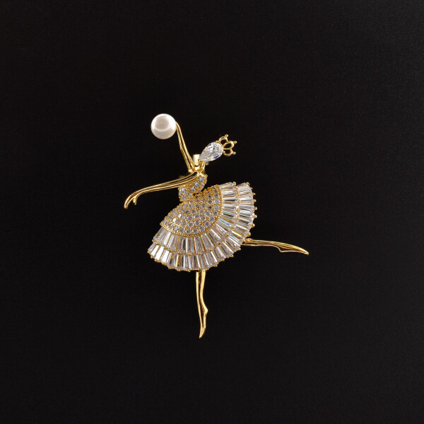 Brosa "Balerina" cu cristale swarovski