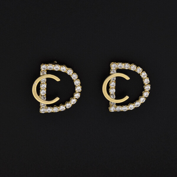 Cercei dama din argint placat cu aur 18K  BGP-AG-C-30