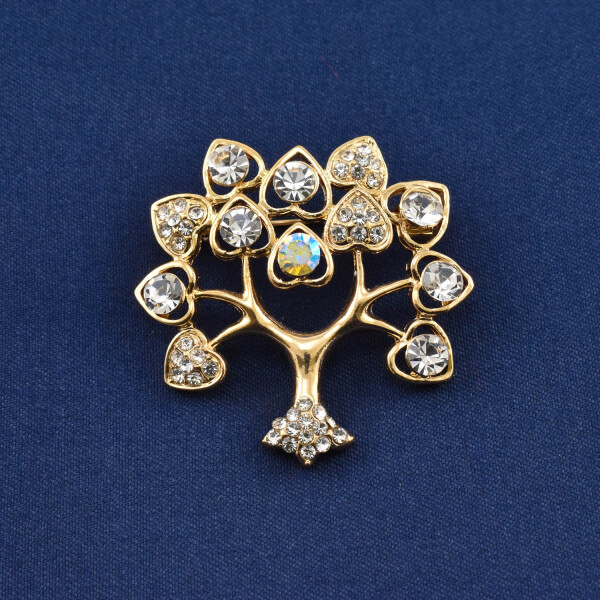 Brosa "Copacel" cu cristale zirconia