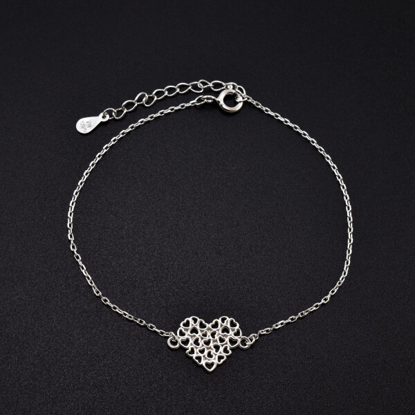 Bratara dama din argint cu accesoriu in forma de inima BDAG-B-97