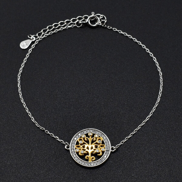 Bratara dama din argint placata cu aur cu cristale swarovski 18k BDAG-B-42