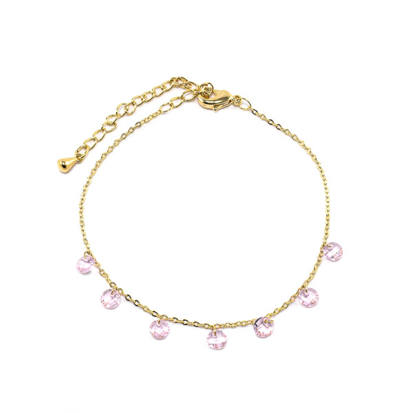 Bratara dama cu accesorii rotunde placata cu aur 18k