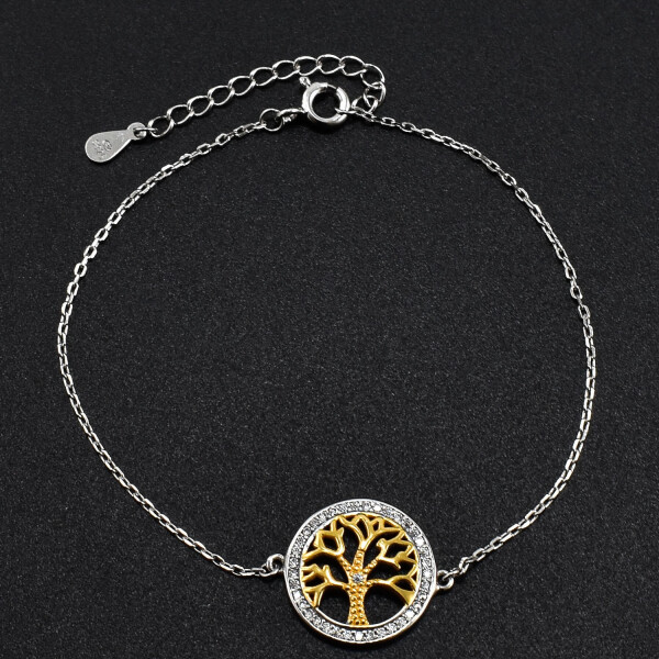 Bratara dama din argint placata cu aur cu cristale swarovski 18k BDAG-B-47