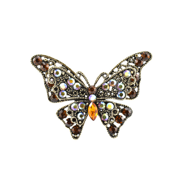 Brosa "Fluture" cu cristale zirconia