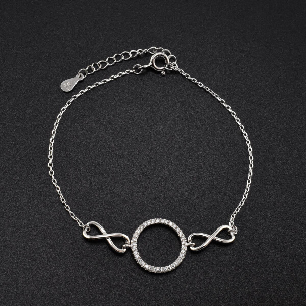 Bratara dama din argint accesorii in forma de infinit 