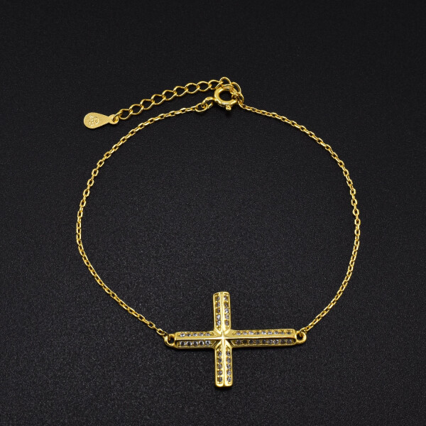 Bratara dama din argint placat cu aur 18K BDAG-B-139