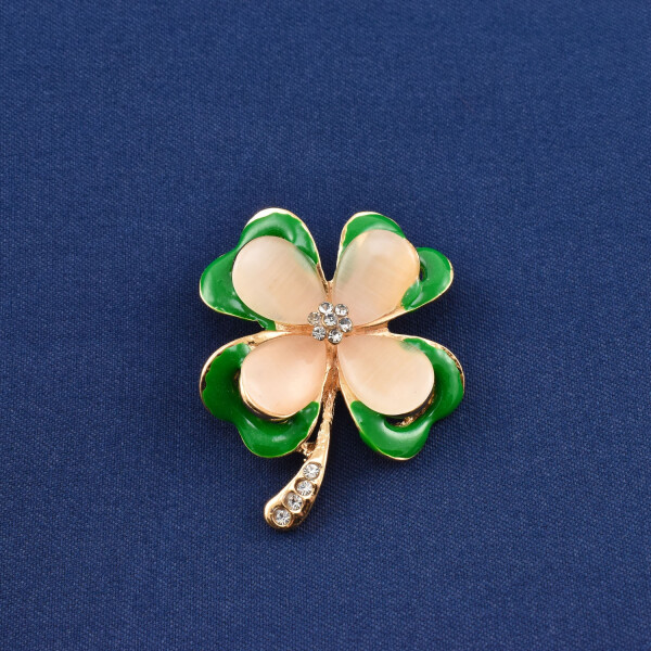 Martisor brosa "trifoi cu patru foi"