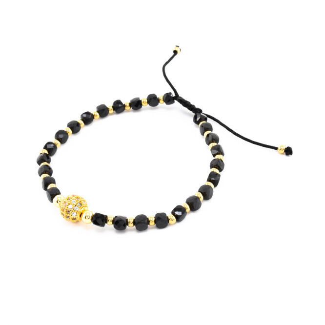 Bratara dama din spinel cu accesorii placate cu aur 18K si cristale swarovski