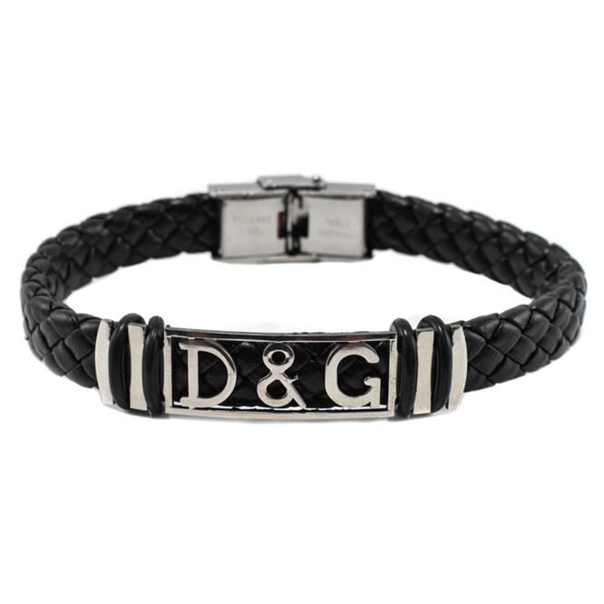 Bratara barbati cu accesoriu D & G din otel inoxidabil