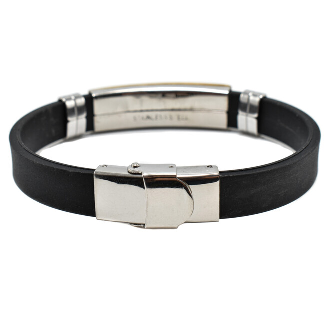 Bratara barbati Stainless Steel cu accesoriu in forma de Cruce