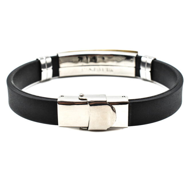 Bratara barbati Stainless Steel Cruce Aurie