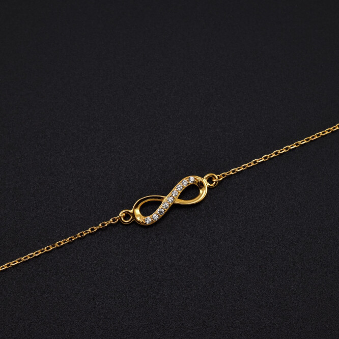 Bratara dama din argint ”Infinit” placata cu aur 18K
