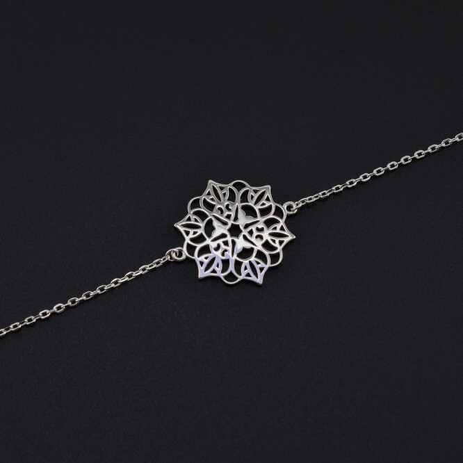 Bratara dama din argint  ”Flower”