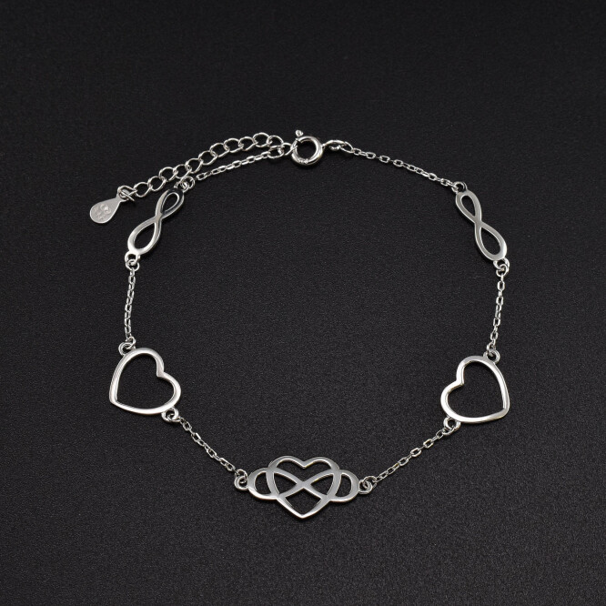 Bratara dama din argint ” infinity love”