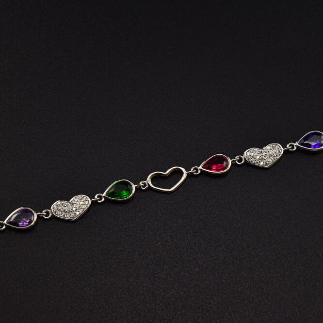 Bratara dama din argint cu cristale swarovski BDAG-B-236