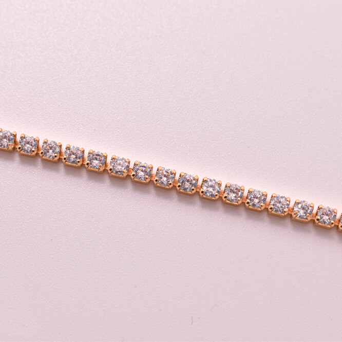 Bratara Tennis cu cristale swarovski placata cu aur 18K 