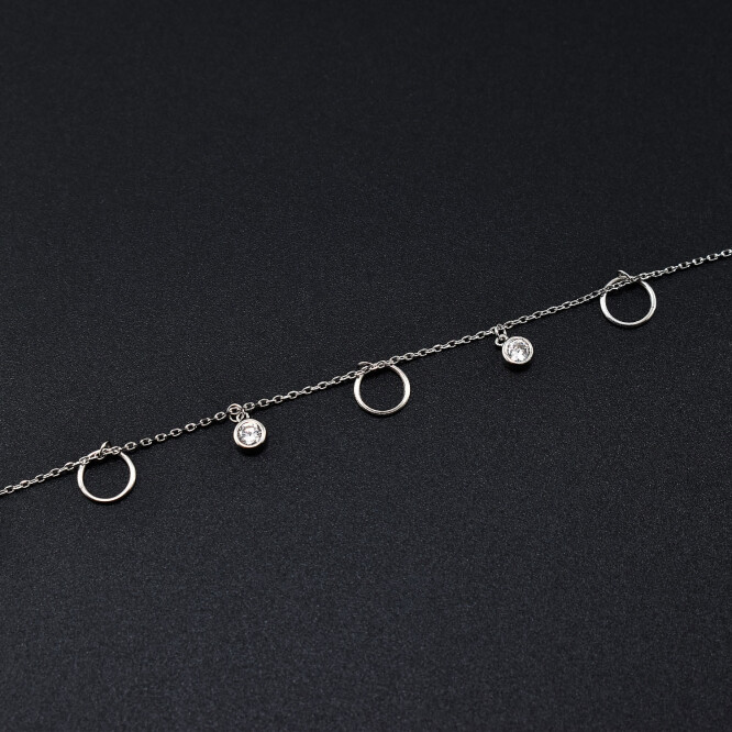 Bratara dama din argint cu cristale swarovski BDAG-B-27