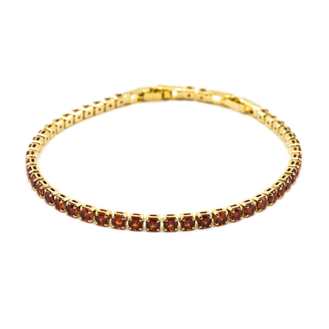 Bratara dama placata cu aur 18k cu cristale swarovski
