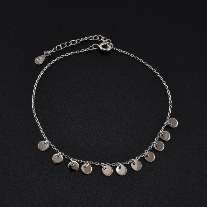 Bratara dama din argint cu accesorii in forma de banuti