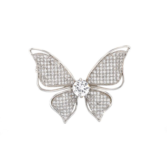 Brosa "Fluture" cu cristale swarovski