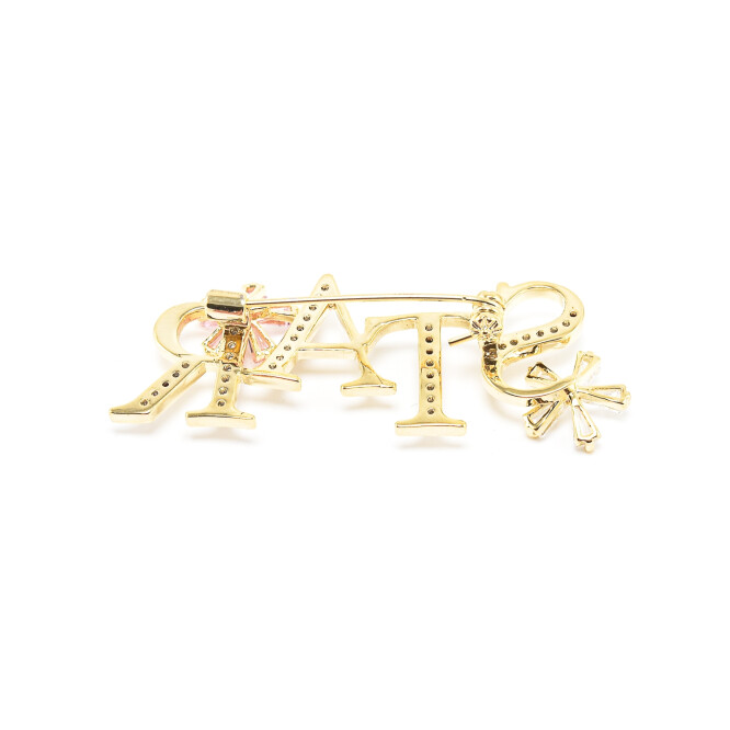 Brosa  ”star” cu cristale swarovski placata cu aur 18k